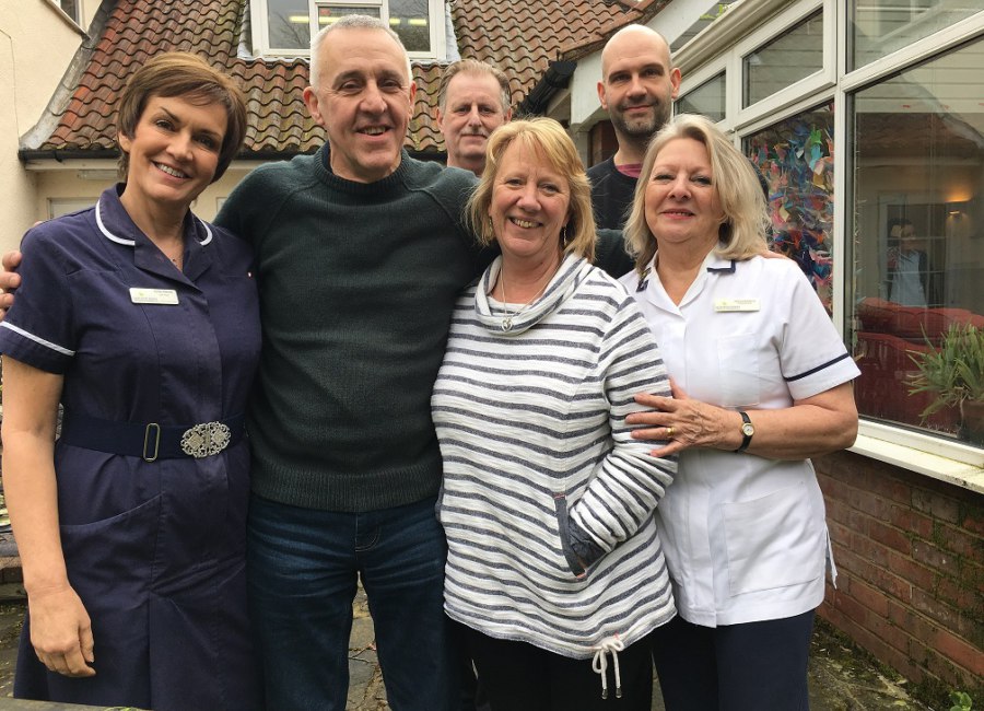 Cambells With Hospice Staff Resized